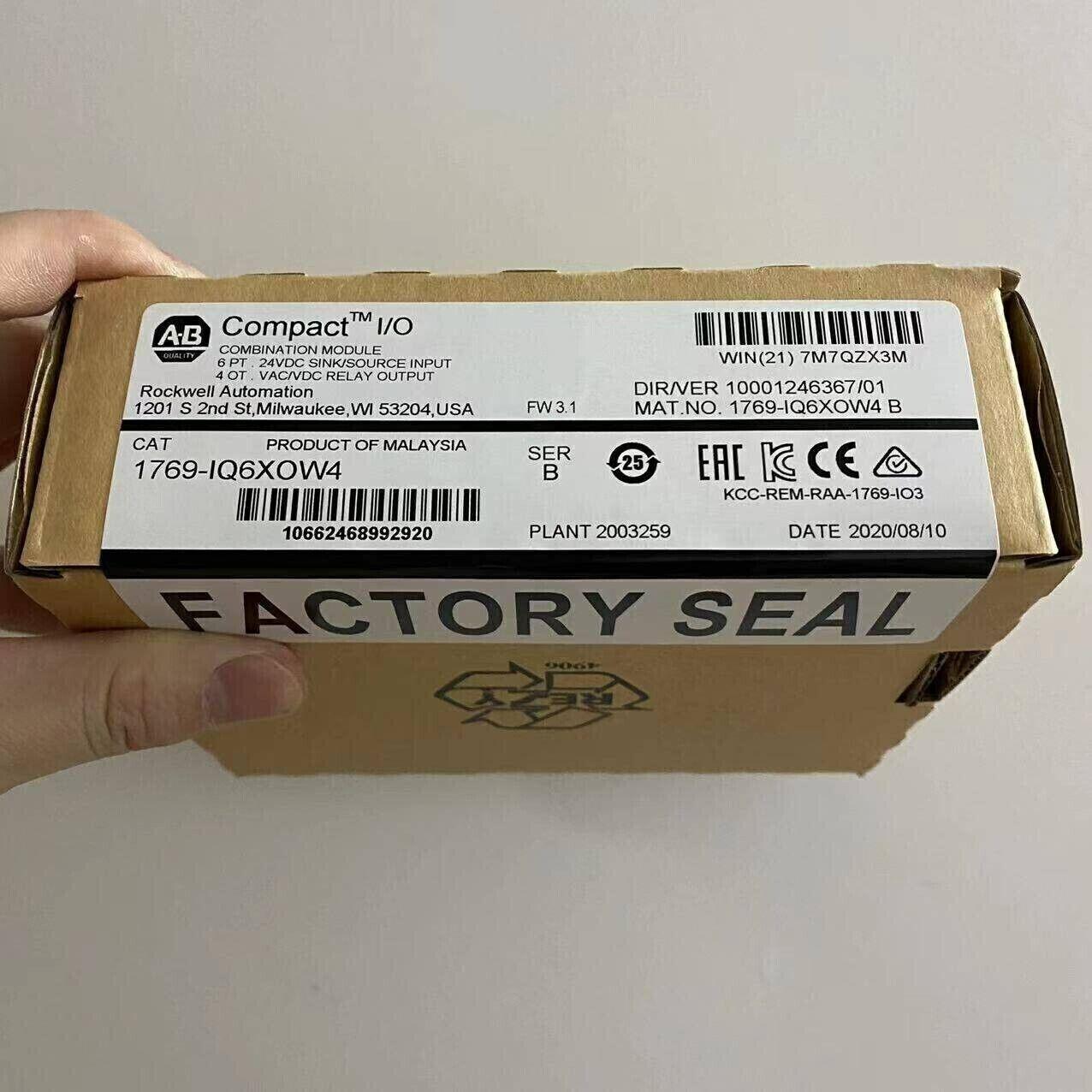 New Factory Sealed AB 1769-IQ6XOW4 Compact 24VDC Input Relay Output Module - KOEED