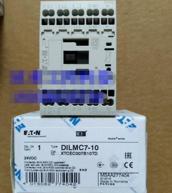 1PCS Eaton Moeller DILMC7-10 XTCEC007B10TD DC Contactor 24VDC In Box