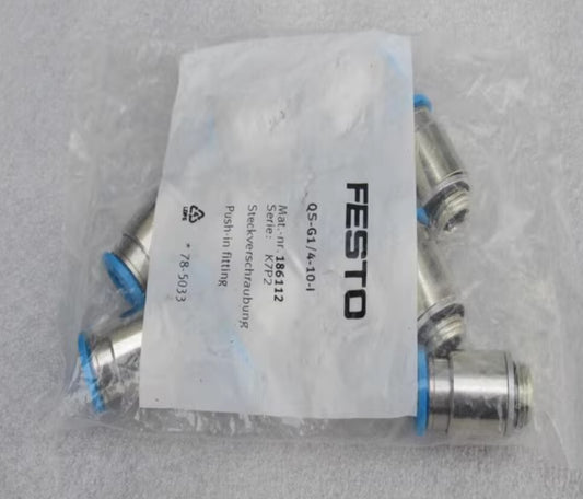 10PC FESTO Threaded plug QS-G1/4-10-I 186112 Free shipping