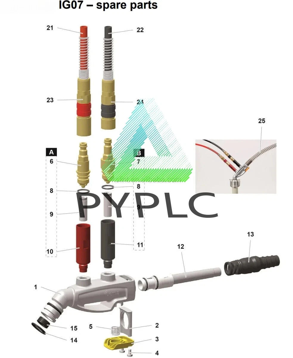 50/100PCS Cartridge KPL IG07 Spray accessories Venturi 1016561 for sale