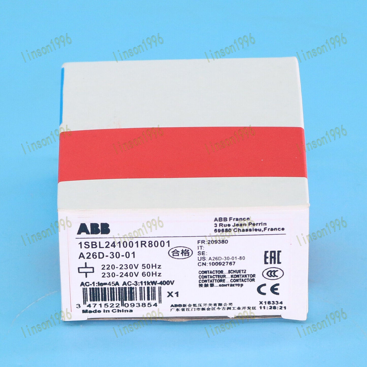 ABB A26D3001 AC Contactor 220V In Box - ABB
