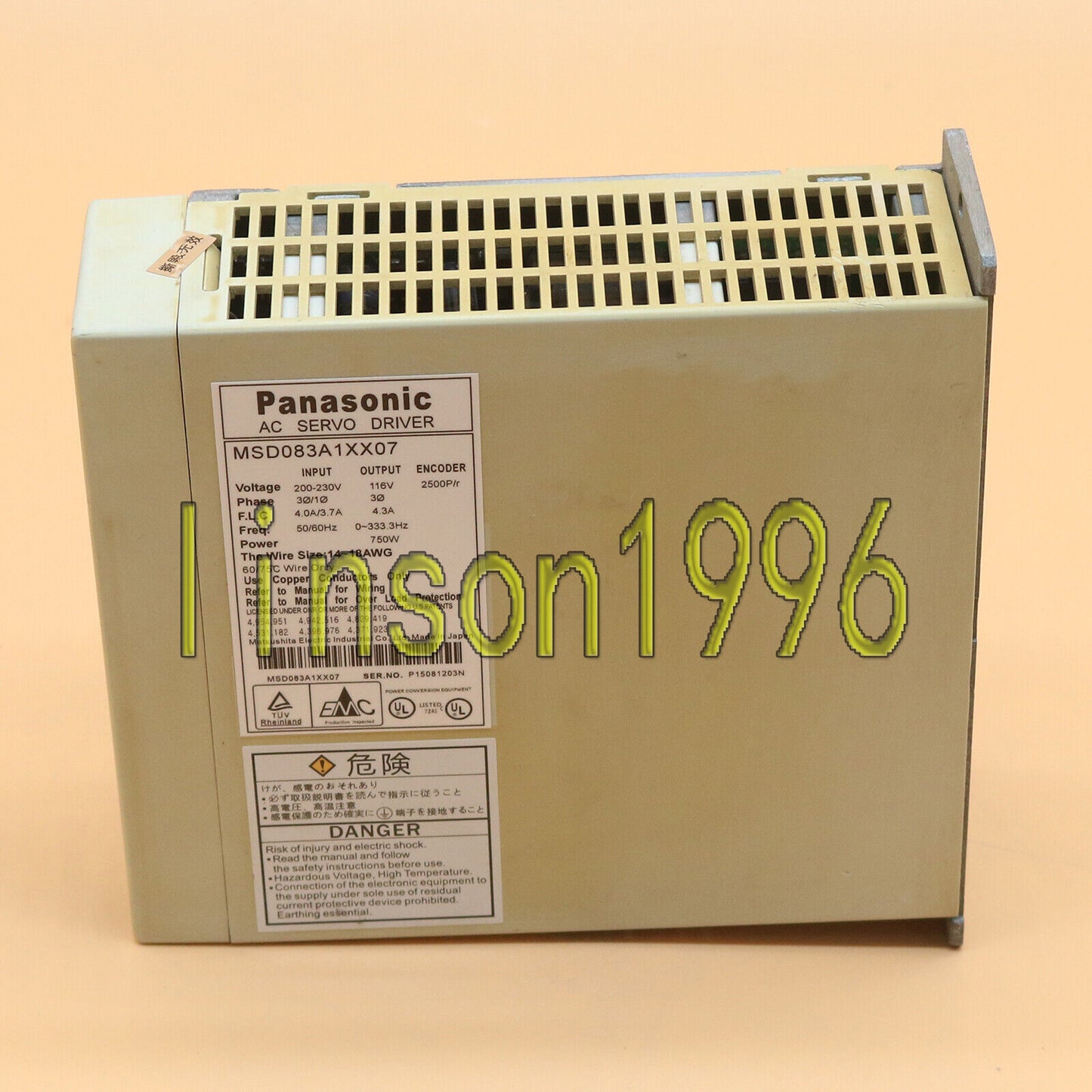 PanasonicServoDriverMSD083A1XX07 - PANASONIC