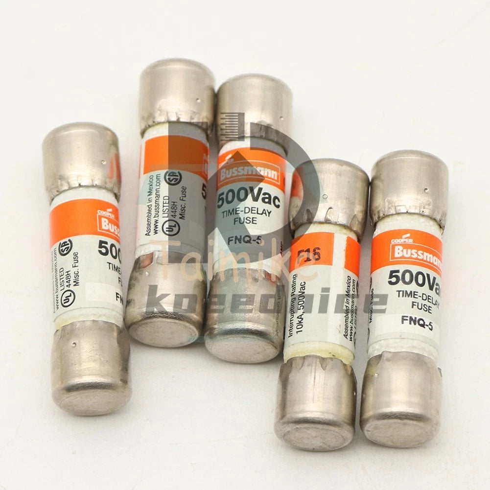 Bussmann FNQ-5 ( FNQ 5) 5Amp Time-delay Supplemental Fuses 500Vac..