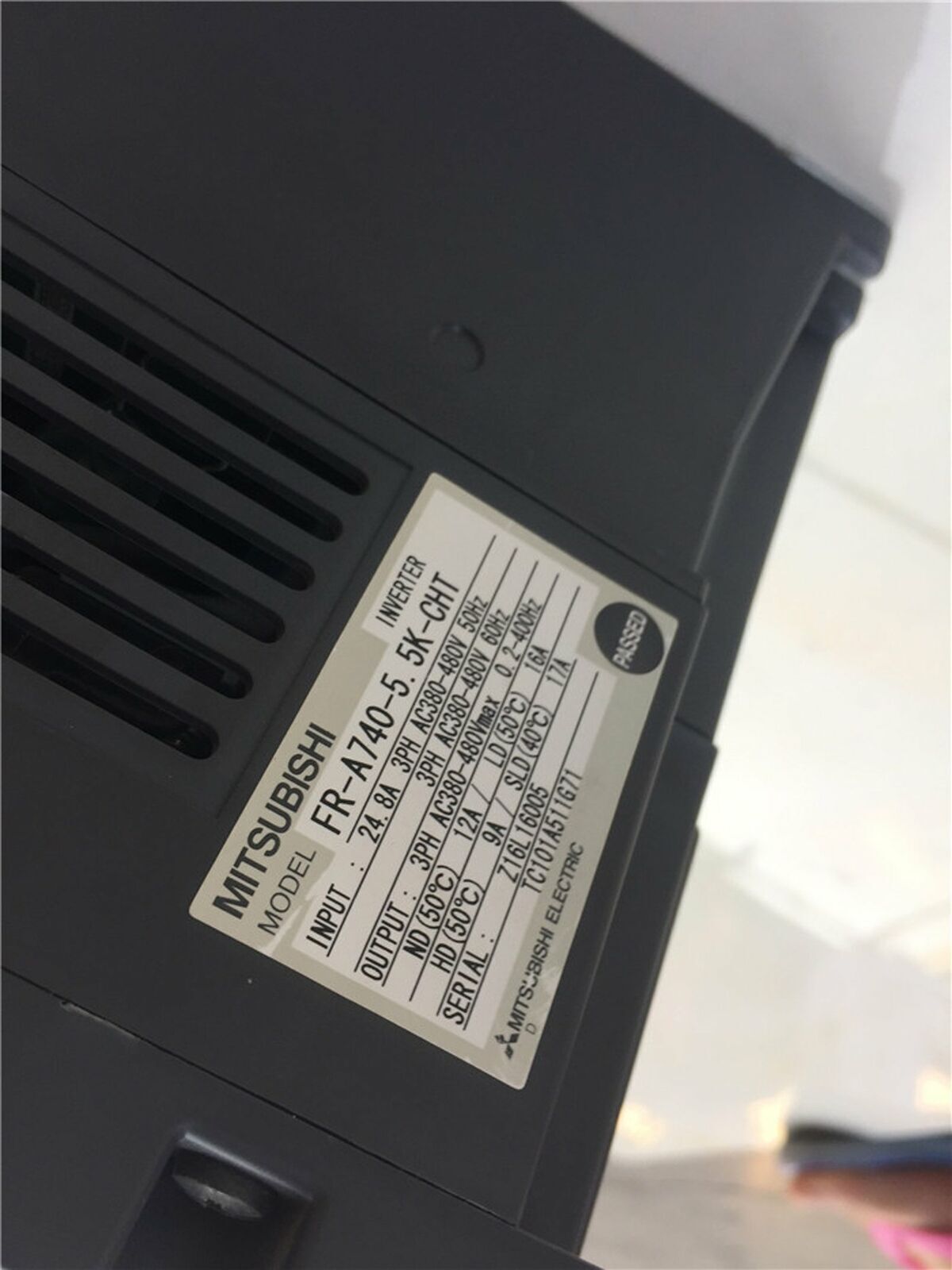 Used Mitsubishi Inverter FR-A740-5.5K-CHT, Tested Good - MITSUBISHI