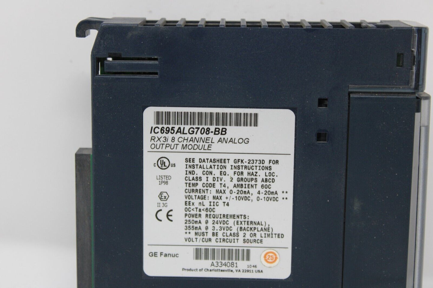 used GE Fanuc IC695ALG708-BB Analog Input IC695ALG708 - GE