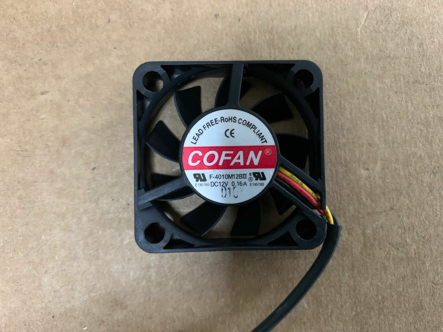 new COFAN 4010 F-4010M12BII 12V 0.16A 4CM 3Pin Large air volume Cooling fan