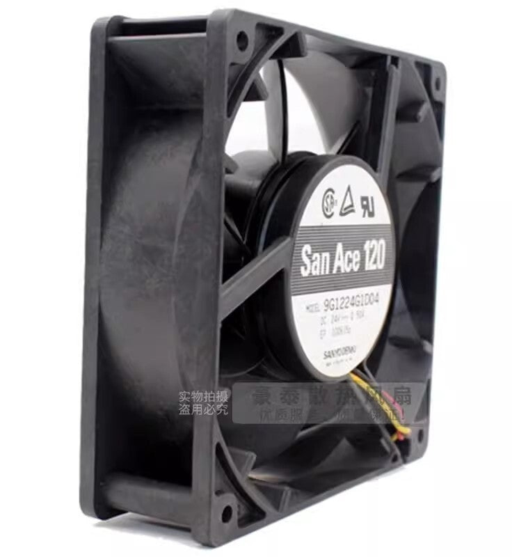 Sanyo 9G1224G1D04 12038 DC24V 0.50A 12CM 3-Wire Inverter Mute Cooling Fan
