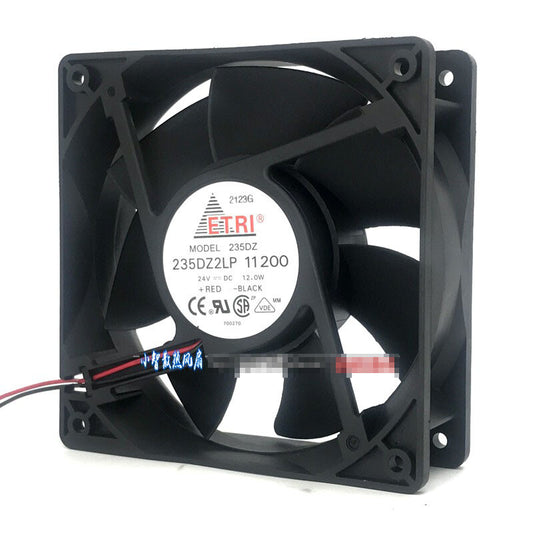 1pcs ETRI 235DZ2LP 11200 12038 12CM 24V 12.0W 2-wire inverter fan