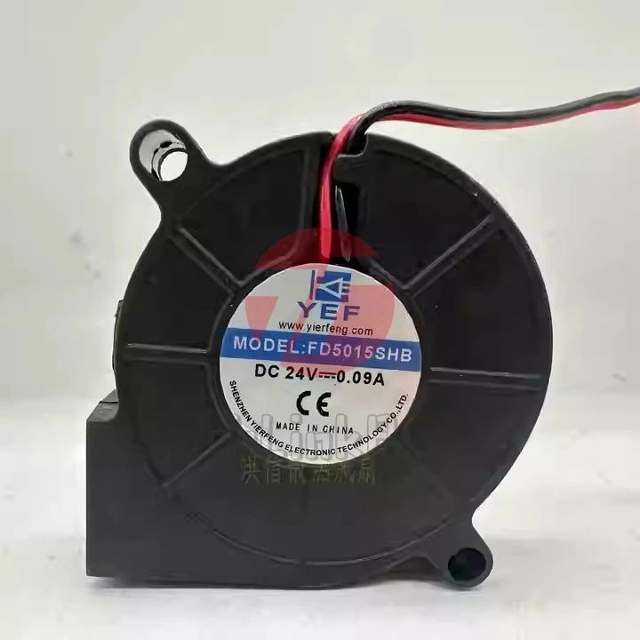 1PCS YEF FD5015SHB DC24V 0.09A 50*15MM 2-Wire Turbo Blower Cooling Fan