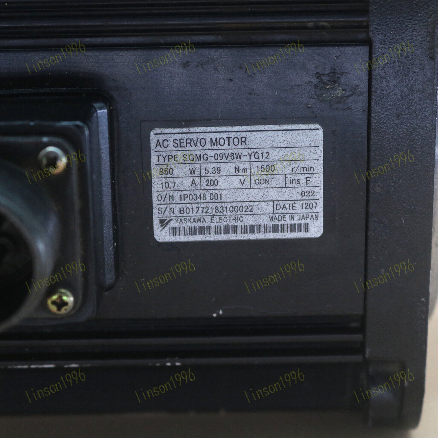 Yaskawa YSGMG-09V6W-YG12 Servo Motor - YASKAWA