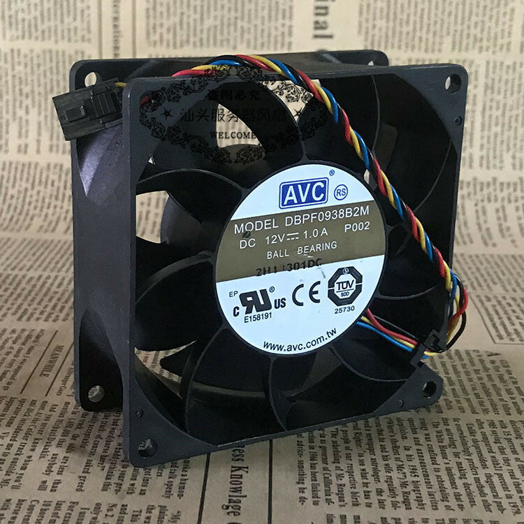 1pcs AVC DBPF0938B2M 9 cm 9038 fan 12v 1.0A violent server fan