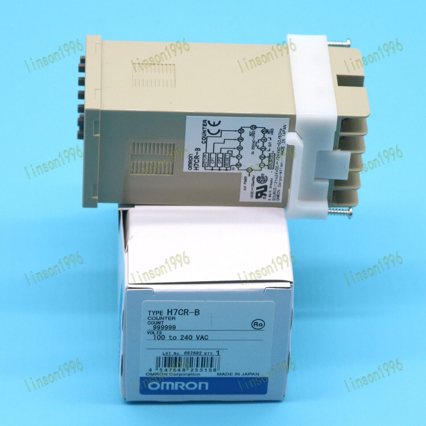 New One Omron H7CR-B Timer 100/240VAC Ship - OMRON