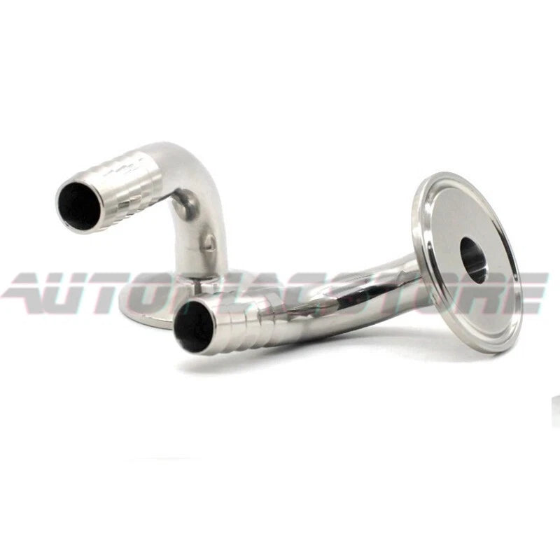 1.5/2" Tri Clamp Ferrule 90 Degree Elbow SS304 Sanitary Hose Barb Pipe Fitting #