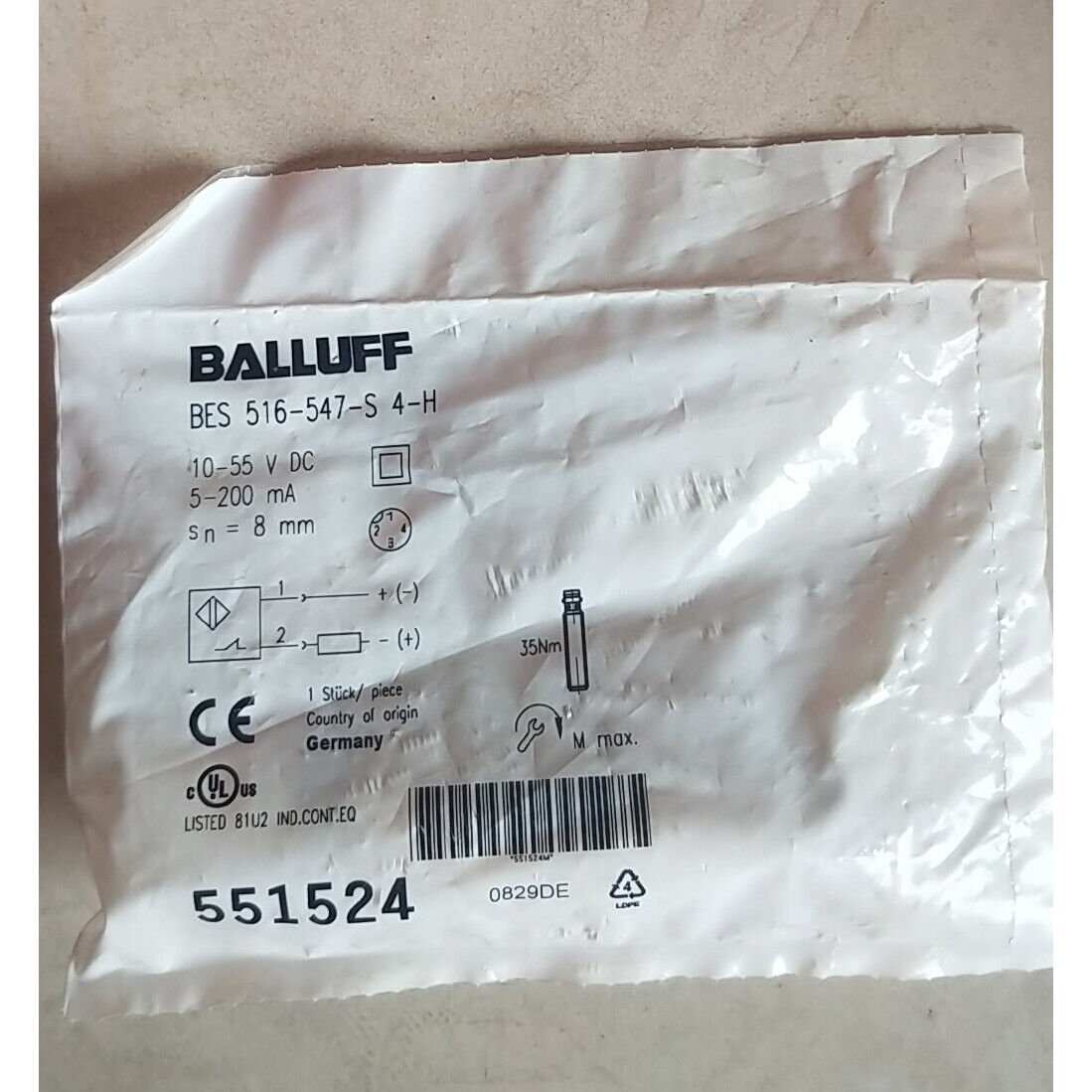 1PCS BALLUFF BES 516-547-S4-H SENSOR - BALLUFF