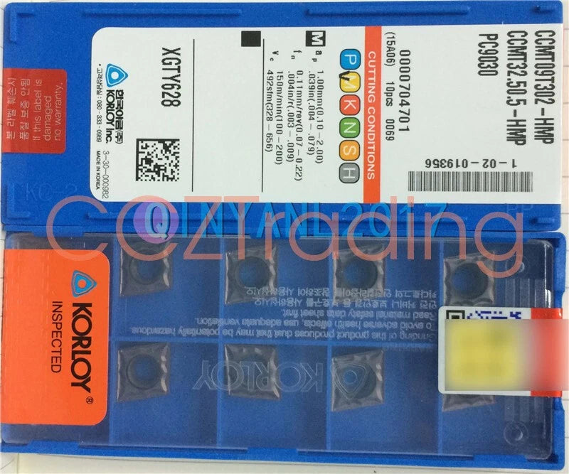 10pcs Korloy CCMT09T302-HMP PC9030 CCMT32.50.5-HMP CNC Carbide Insert