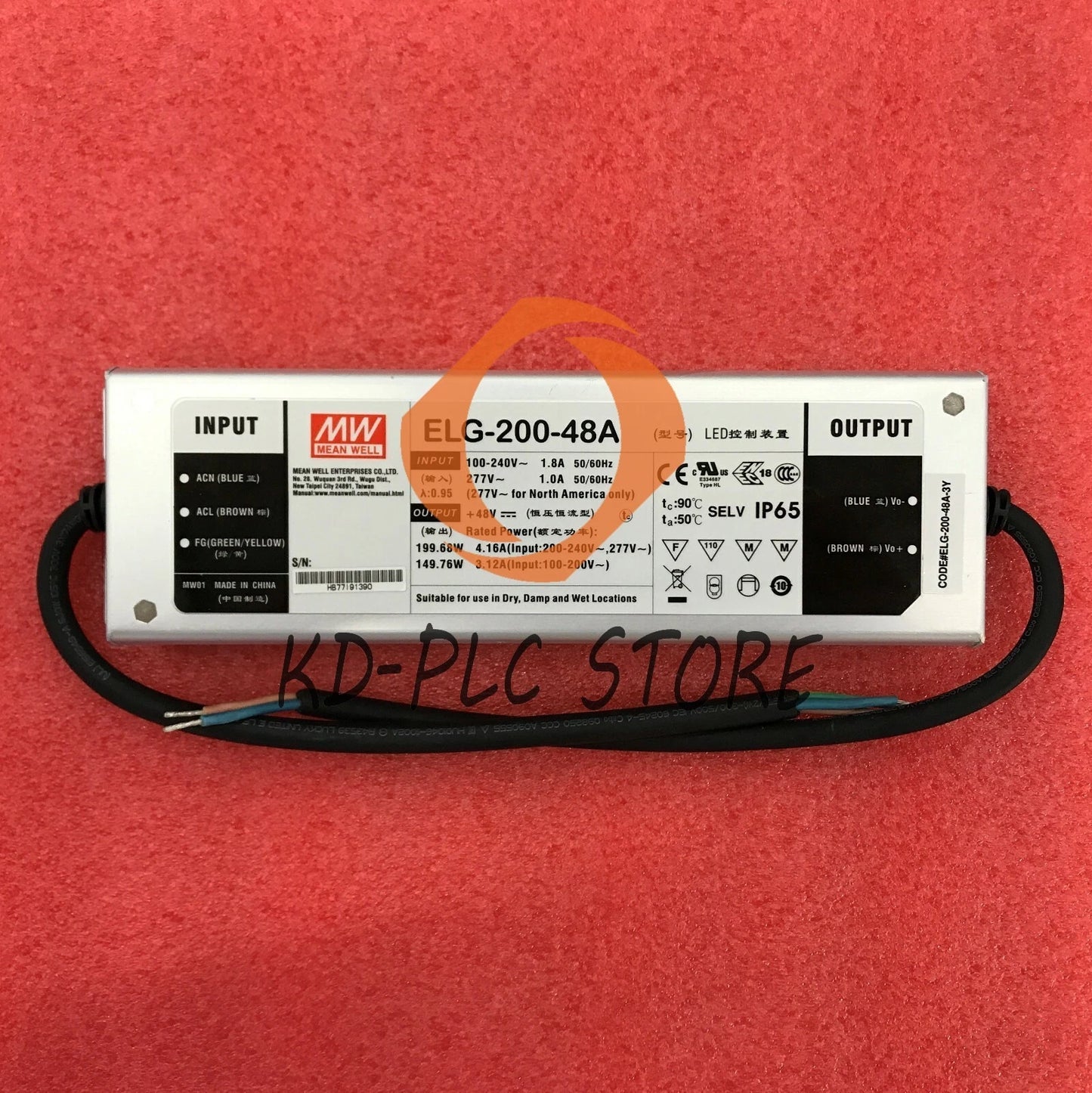 1PCS MEAN WELL ELG-200-48A 200W 48V 4.16A power supply