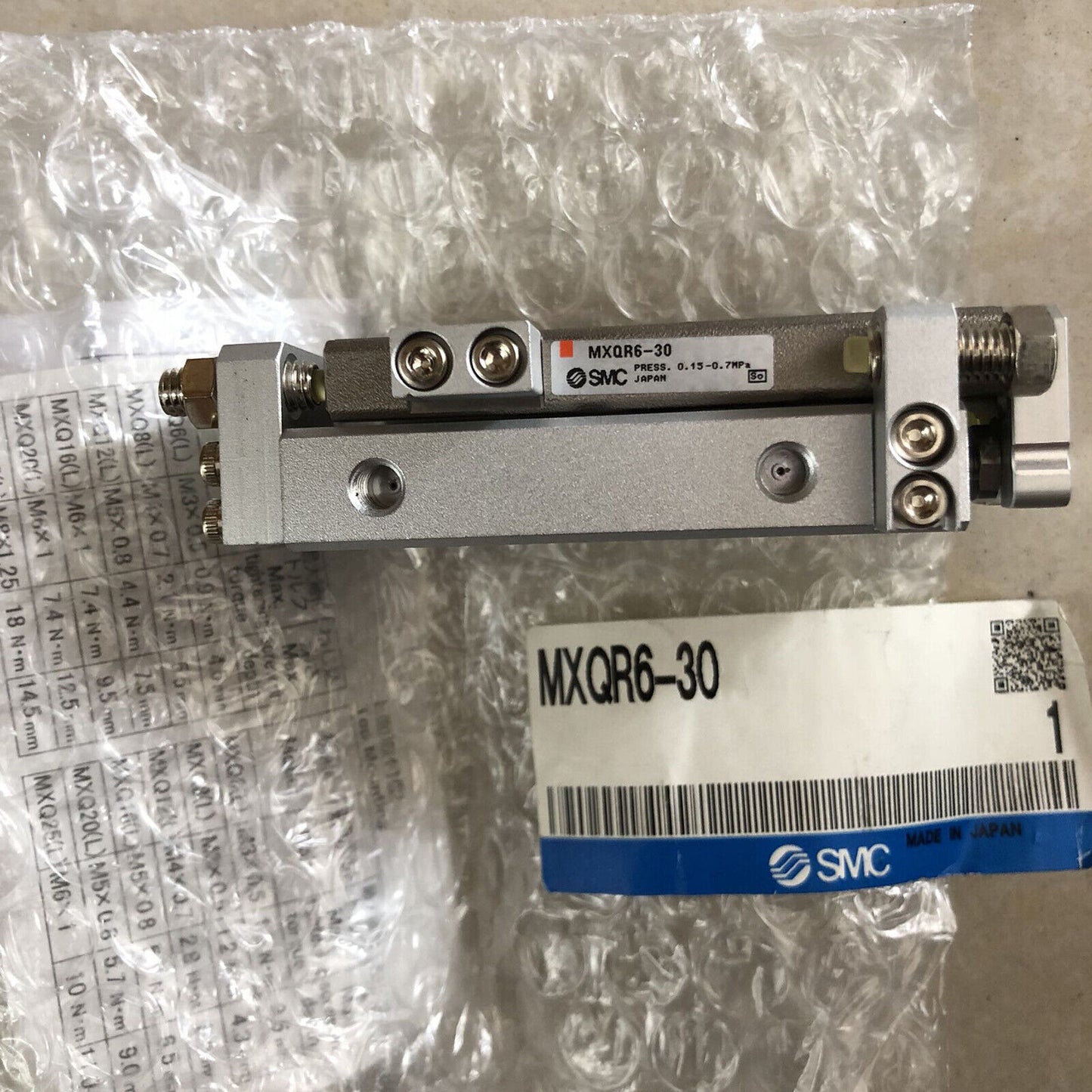 new ONE FOR SMC MXQR6-30 Precision slide cylinder SHIPP - SMC