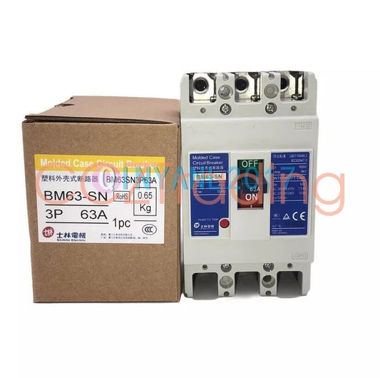 1PCS Shihlin Molded case circuit breaker BM63-SN 3P 20A 30A 40A 50A 63A