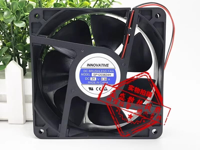 INNOVATIVE SP1203824H DC24V 0.30A 12CM 2-Wire Inverter Cooling Fan