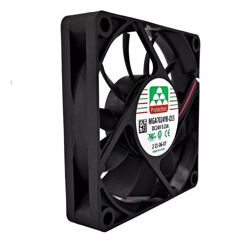 Protechnic MGA7024YB-O15 7015 24V 0.21A 2-Wire Axial Cooling Fan