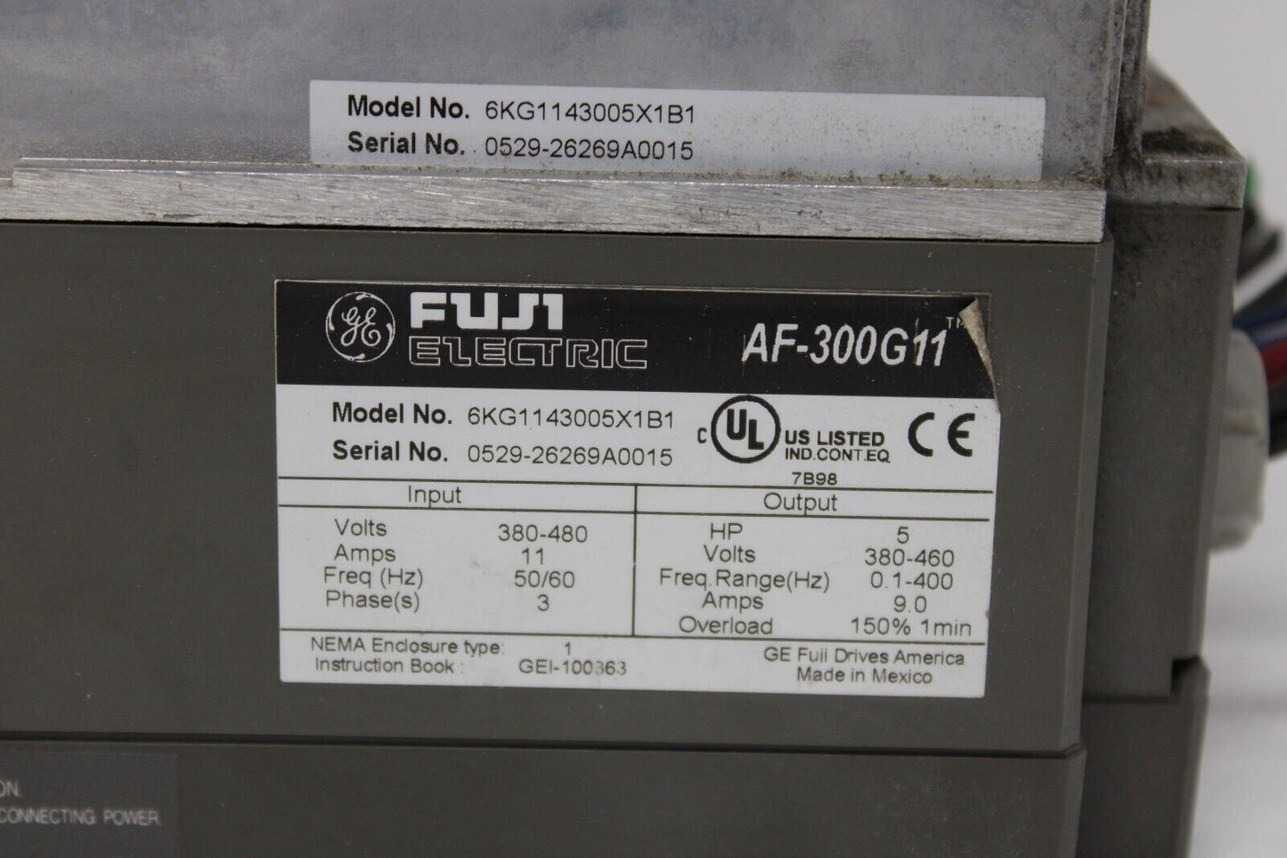 used Fuji Electric 6KG1143005X1B1 Drive - FUJI ELECTRIC