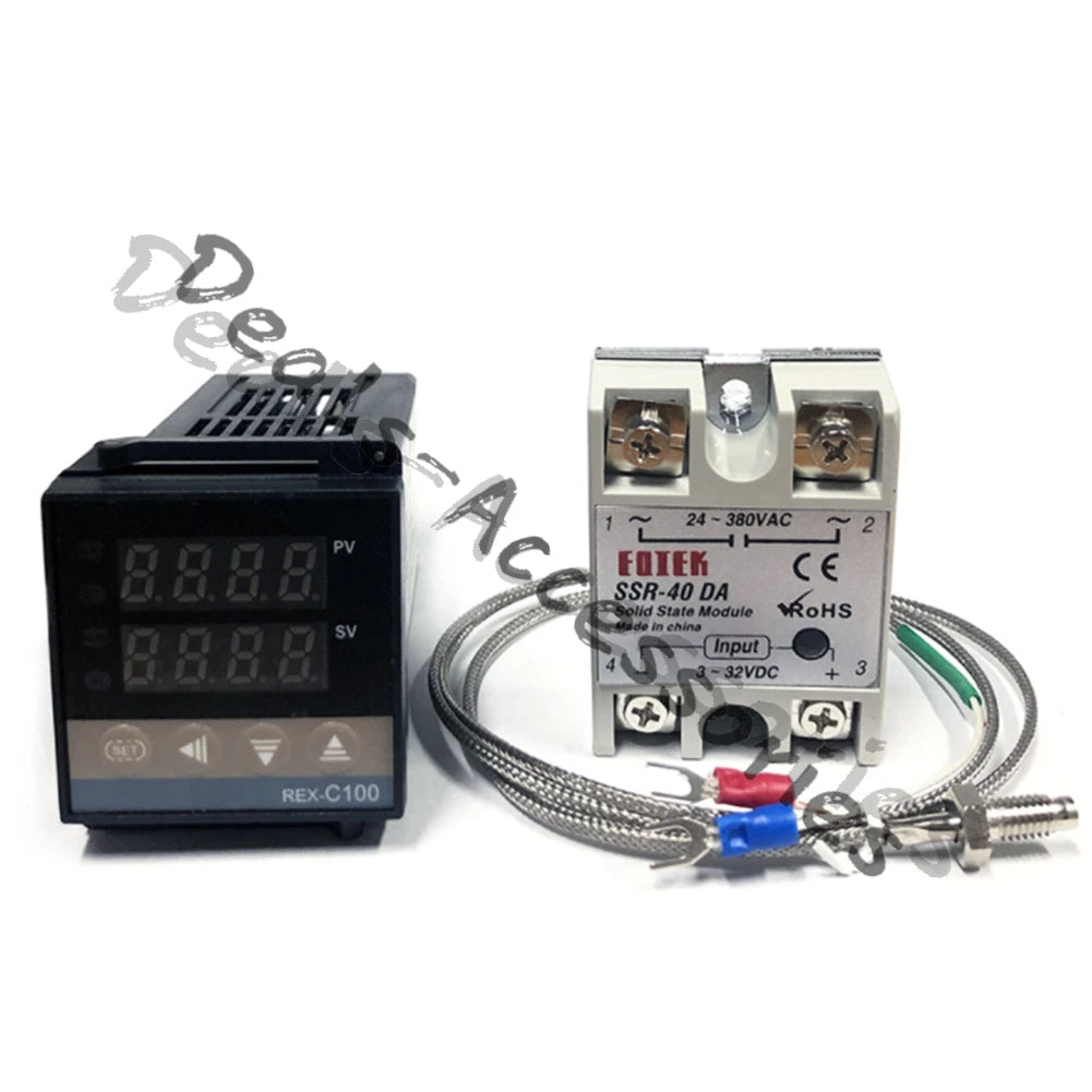 REX-C100 Digital PID Thermostat temperature Controller SSR output K Thermocouple