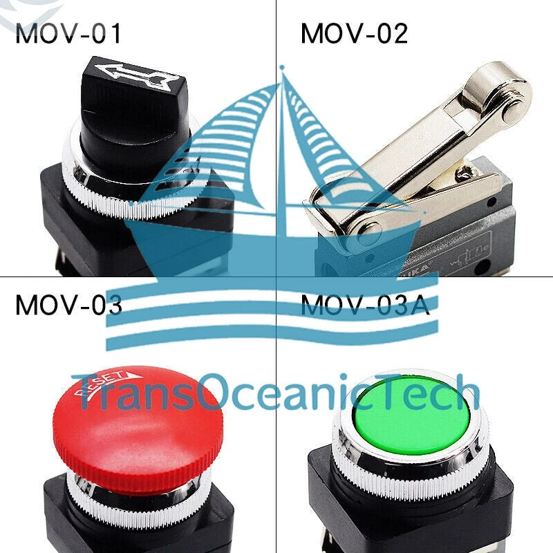 Pneumatic Control Valve MOV-03A Mechanical Button Valve 2 Position 3 Way 1/8'' *
