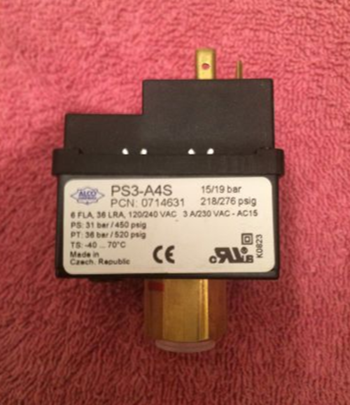 new Alco PS3-A4S Pressure Switch 15/19bar - ALCO