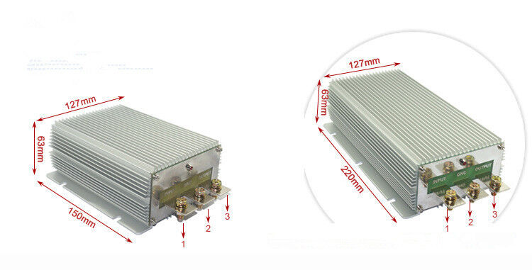 new Car 24V to 13.8V 80A 1100W Step-Down DC-DC Waterproof Power Converter - CAR