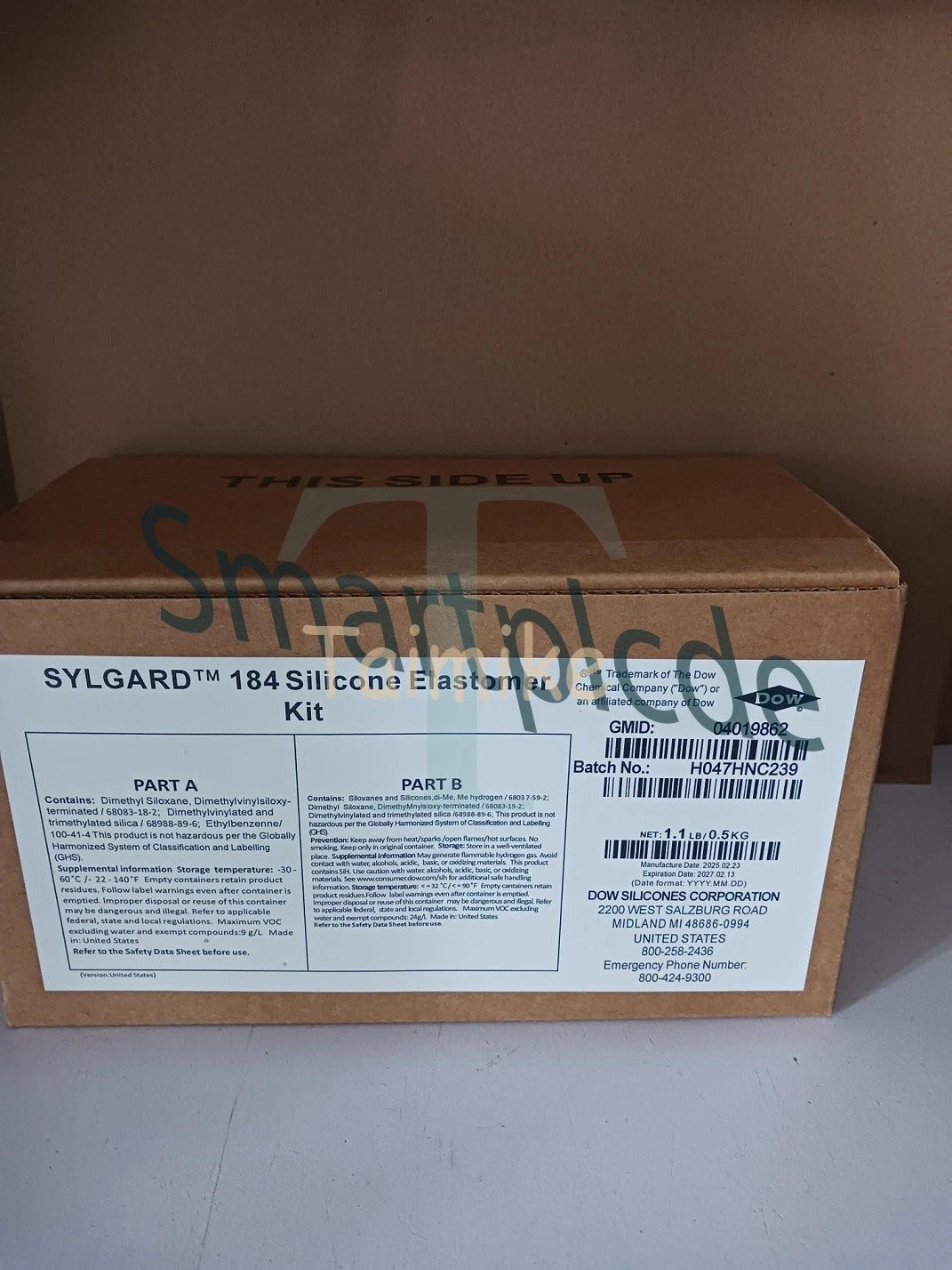 DOW Sylgard 184 Silicone Elastomer Kit A & B 1.1LB/0.5kg Free shipping