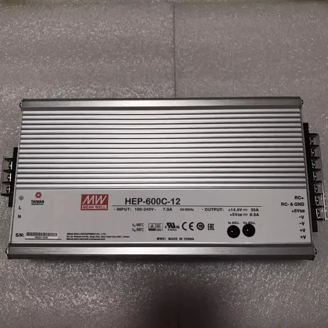 Meanwell HEP-600C-12 14.4V 35A Aluminum Case Tape Filled PFC 3-Stage Charger
