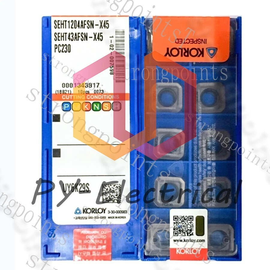 KORLOY SEHT1204AFSN-X45 PC230 Carbide Inserts CNC TOOL 10PCS/BOX