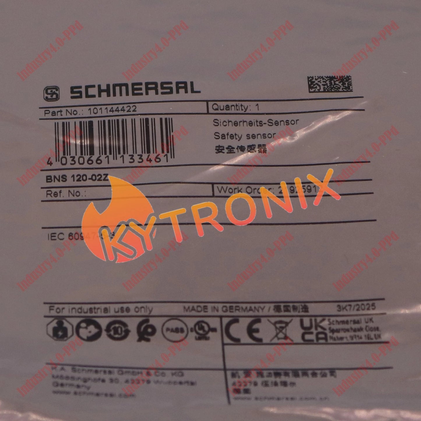 1PC Schmersal 101144422 Safety Switch BNS 120-02Z