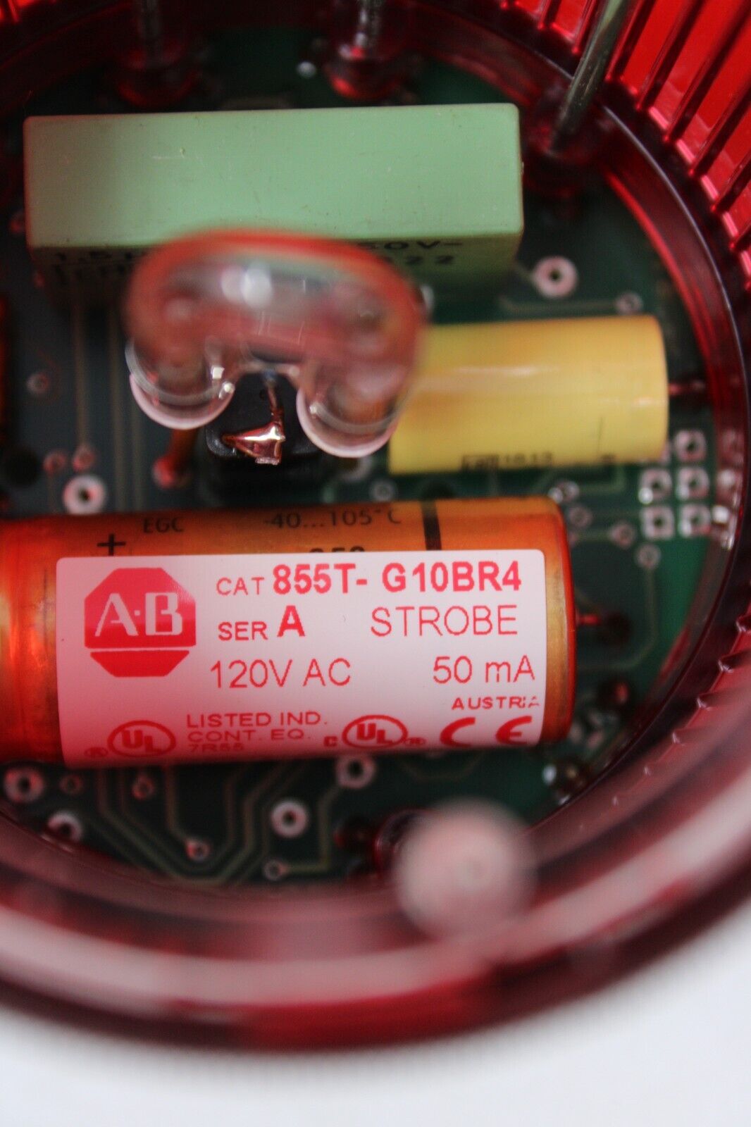 used Allen Bradley 855T-G10BR4 Red Stack Light - ALLEN BRADLEY