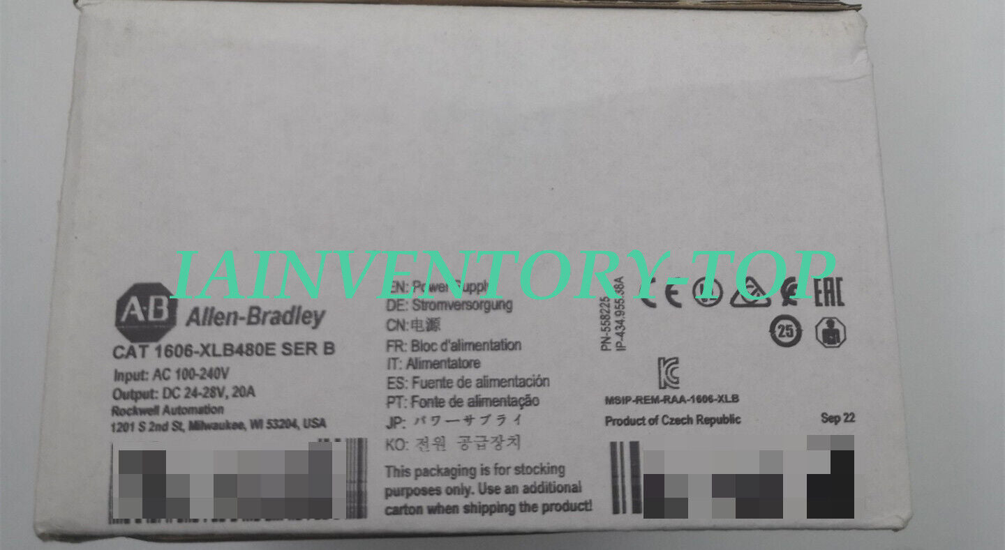 1pc allen bradley sealed 1606-xlb480e with 2 year warranty in box - ALLEN BRADLEY