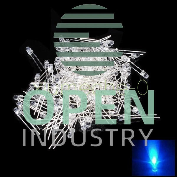 1000PCS 3MM Blue 5000MCD Round Water Clear LED Light