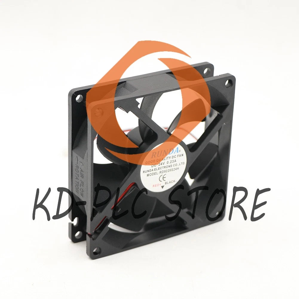 1PCS RUNDA Fan RD9225S24H DC24V 0.23A 9225 9CM 2 Wire Cooling Fan