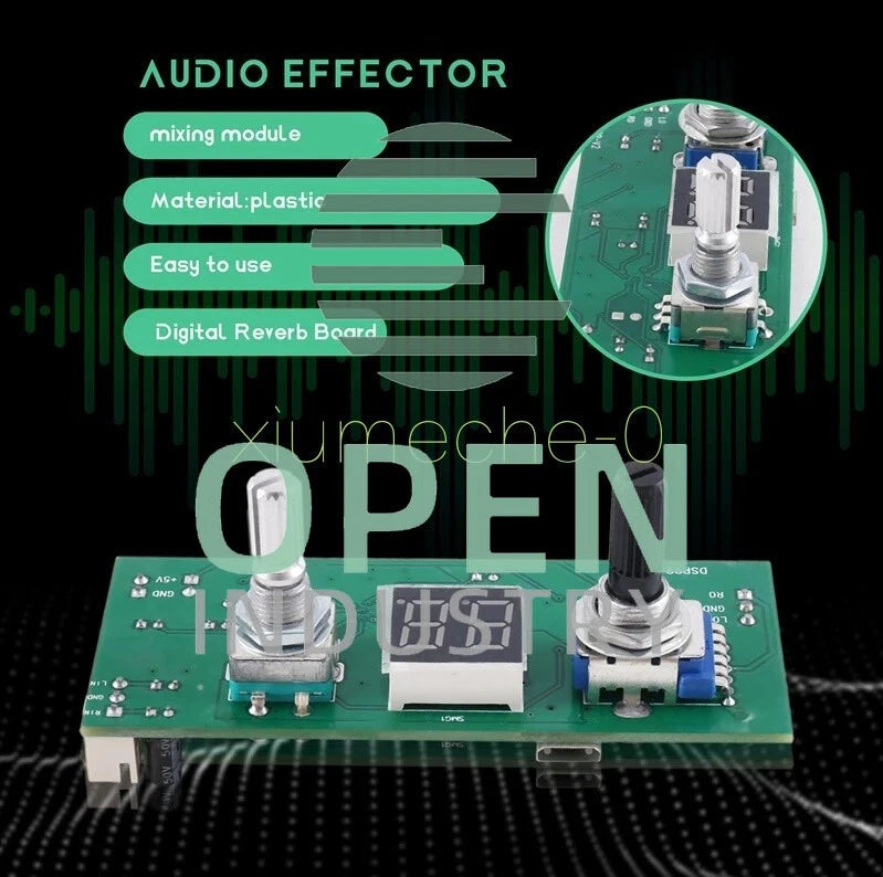 DSP Digital Reverberation Karaoke Reverb Board KTV Mixer Effector Anti-Whistling
