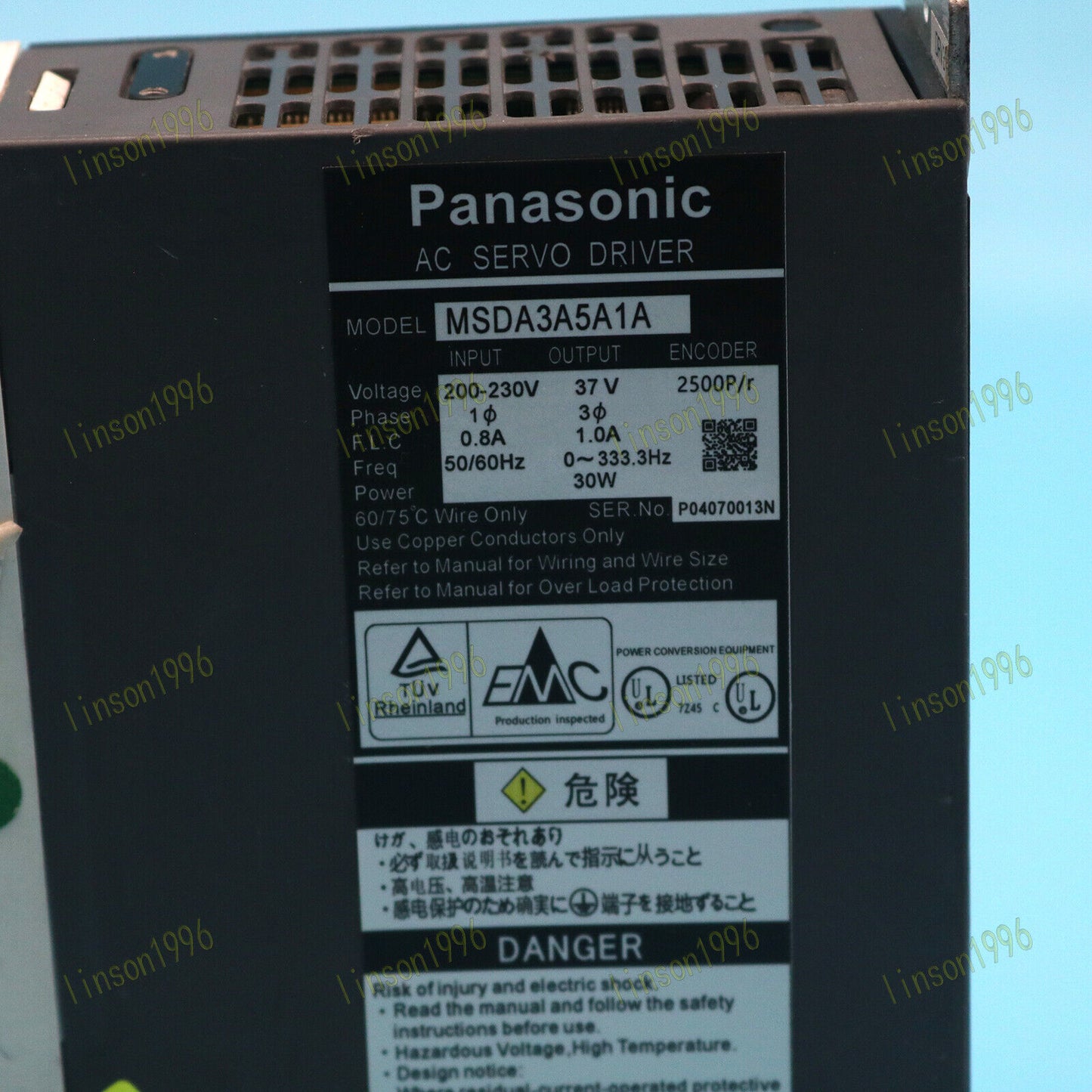 Used MSDA3A5A1A Servo Driver for Panasonic - PANASONIC