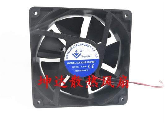 1pcs XYJ24B12038H DC24V 0.50A 12CM / cm dual ball cooling fan