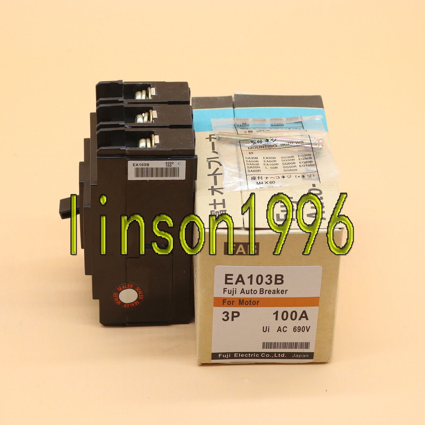 New One Fuji EA103B 100A Circuit Breaker - 3P - ONE FUJI