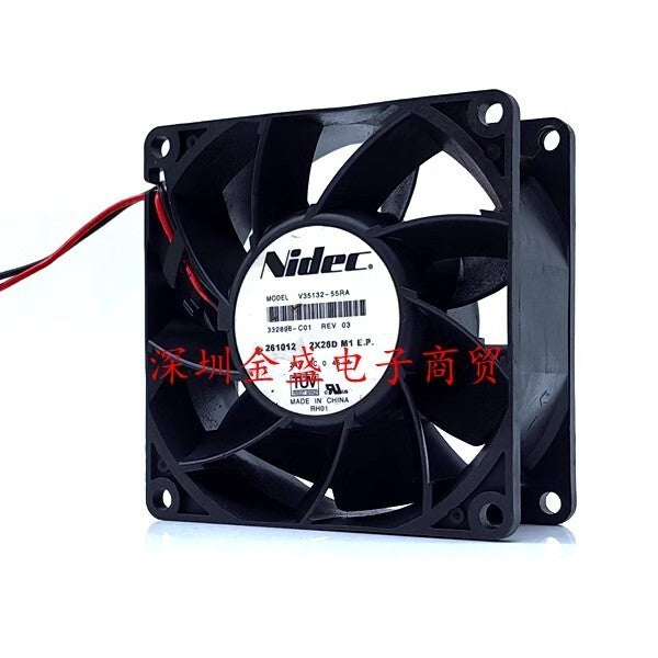 NIDEC V35132-55RA DC24V 0.45A 80*80*38MM 2-Wire Inverter Cooling Fan