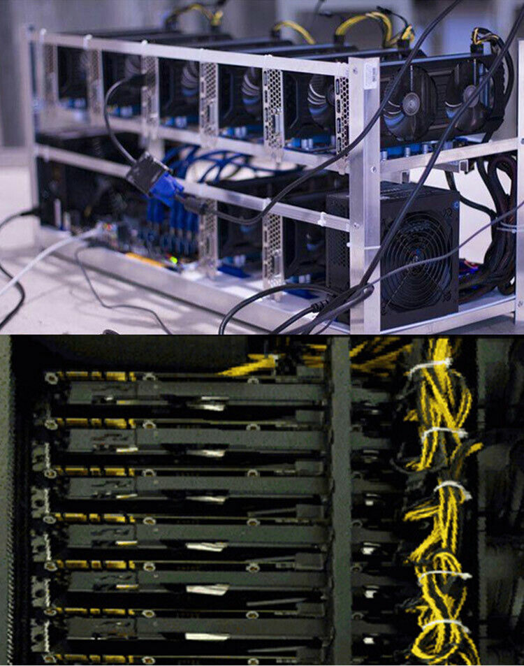 new 2000W with 10*6P plugs 8 graphics card 96 PLUS 2U single 12V power supply - INDUSTRIAL AUTOMATION PRODUCTS