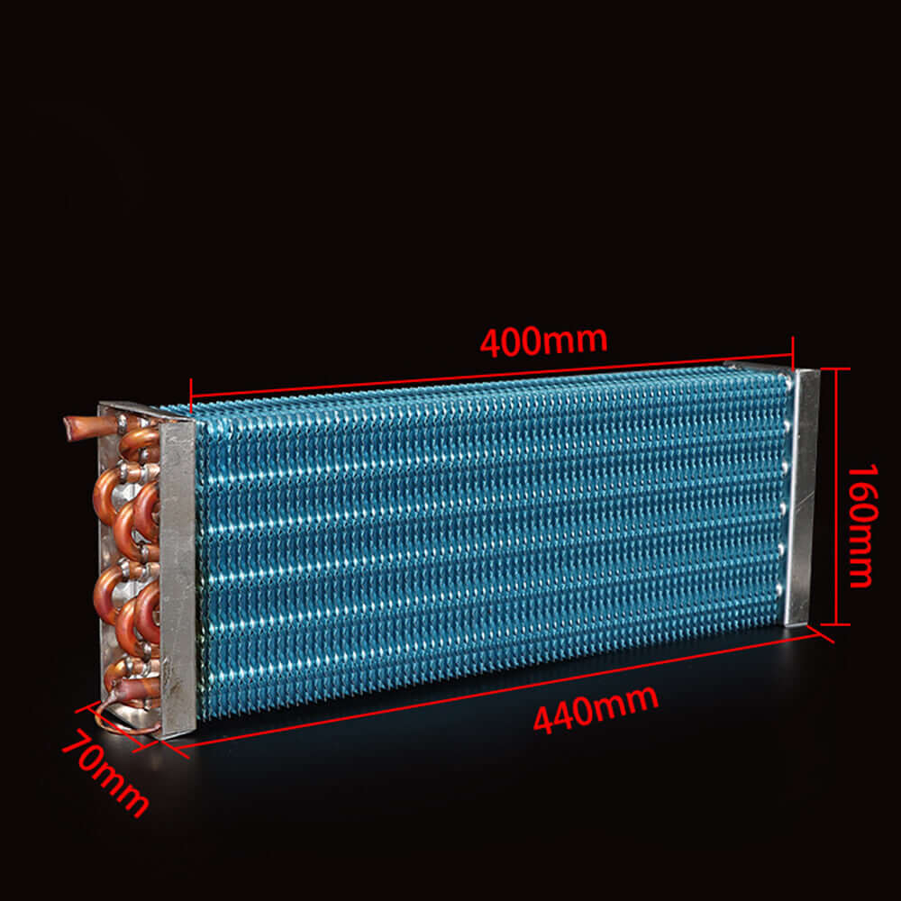 new Small Copper Tube Radiator Condenser Refrigeration Evaporator 440*70*160mm