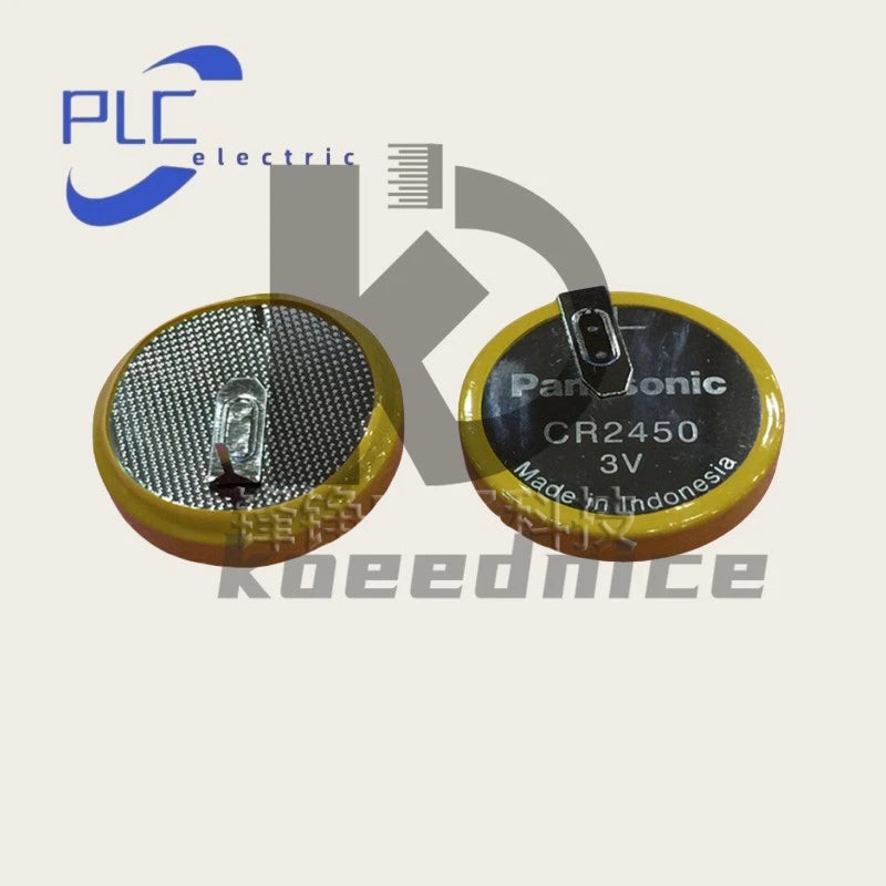 2pcs button battery with solder foot CR2450 3V