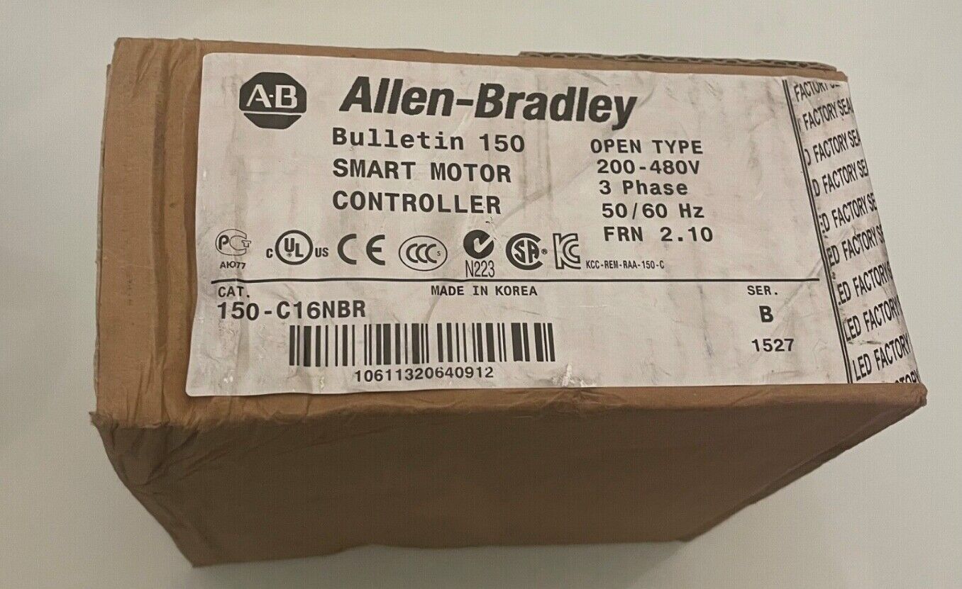 New Sealed Allen-Bradley 150-C16NBR SMC-3 16A Smart Motor Controller - ALLEN-BRADLEY