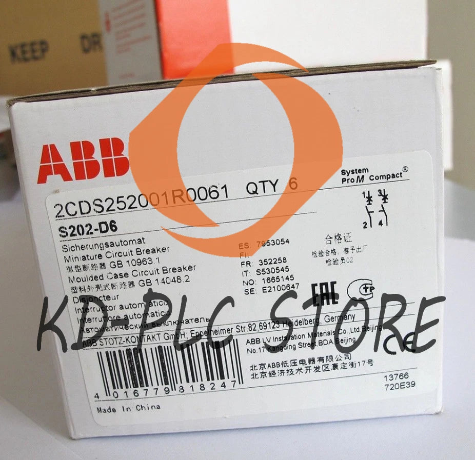 1PCS For ABB Circuit Breaker S202-D6
