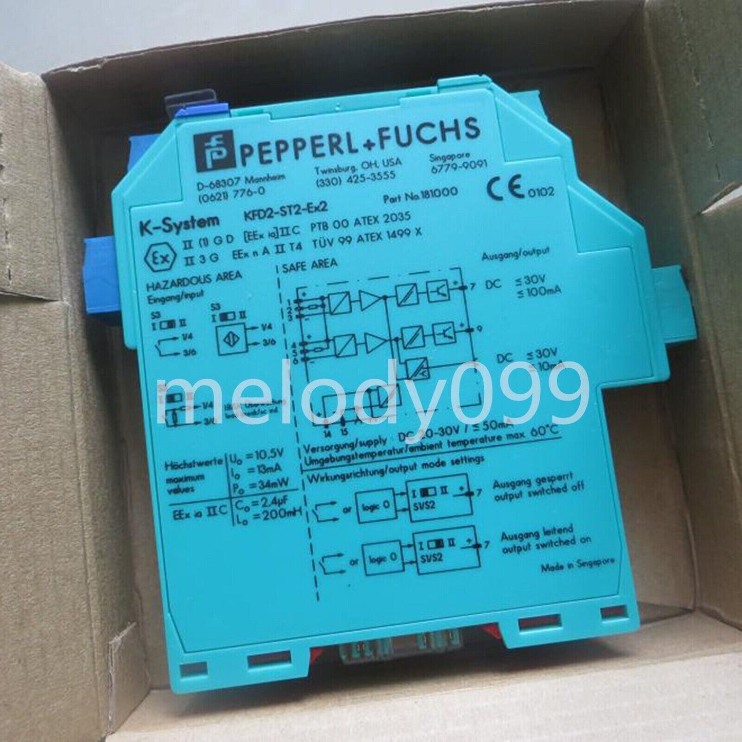 new Pepperl+Fuchs KFD2-ST2-EX2 Safety Barrier model KFD2-ST2-EX2, industrial-grade safety barrier, high-quality protection for industrial applications - PEPPERL+FUCHS