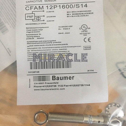 1PC Baumer Proximity Switch Sensor CFAM 12P1600/S14 - BAUMER