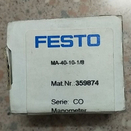 1-PC FESTO MA-40-10-1/8 Pressure Gauge Spot Stock - FESTO